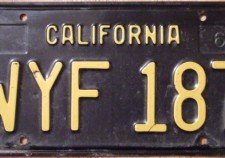 California 1963 license plate